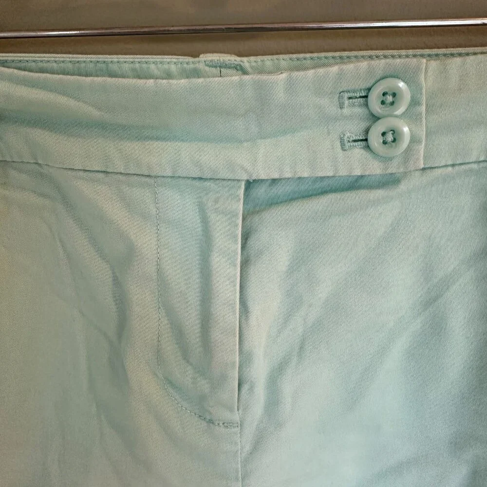 Vineyard Vines Women's Mint Green Shorts Size 16 Cotton/Spandex Preppy Casual - Picture 2 of 6